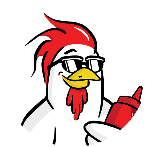 Chicken Guy! in a circle