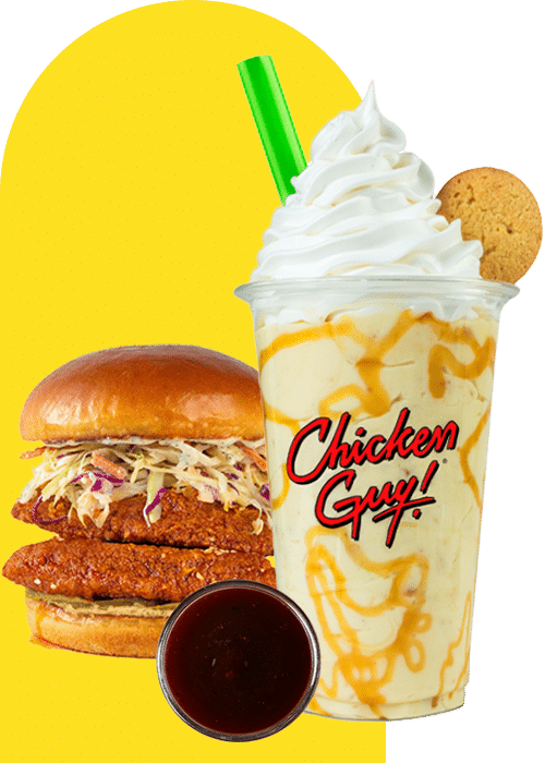 The Chicken Guy! Banana Pudding Shake and Chili Crunch Sandwich