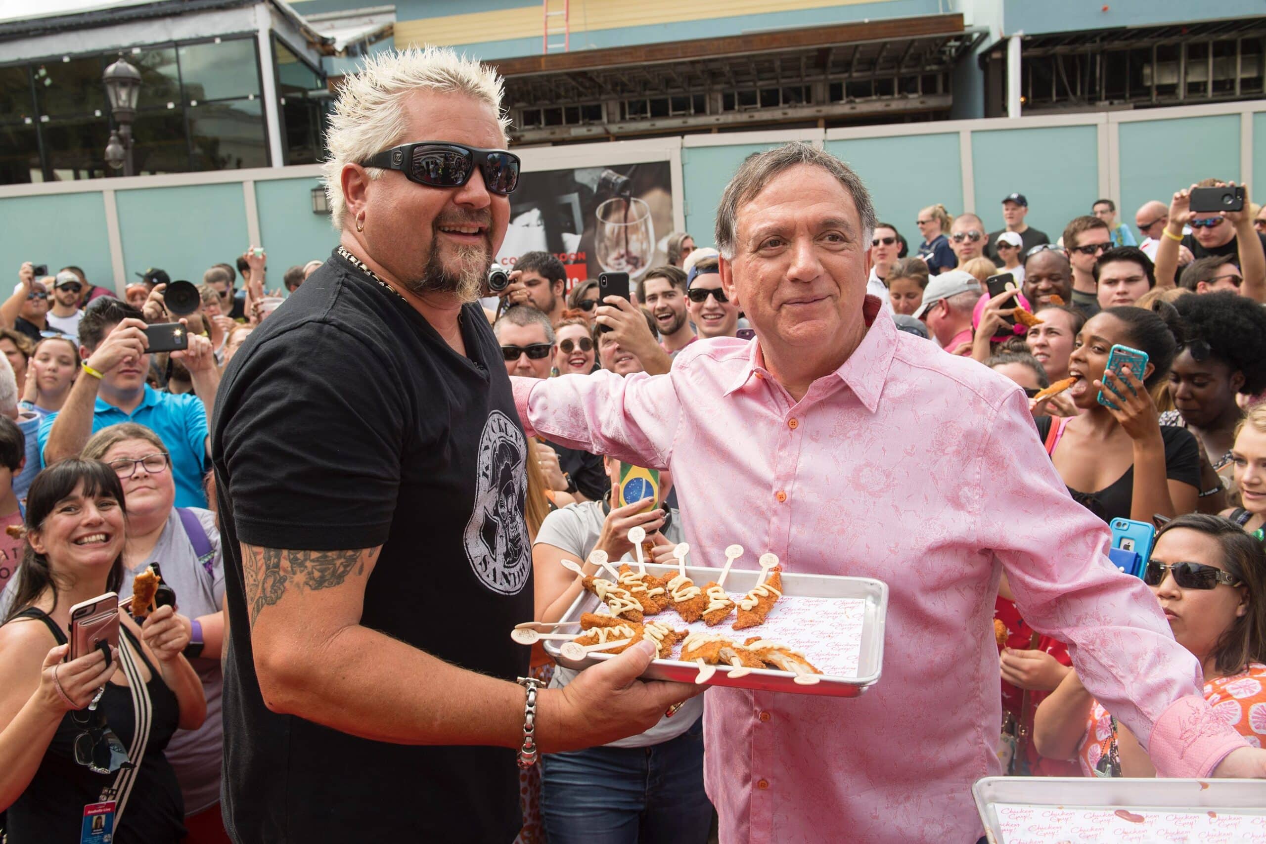 Robert and Guy at the Chicken Guy Disney Springs opening
